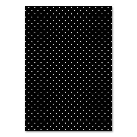 水玉模様の黒クリック色カスタマイズ テーブルナンバー (裏面)