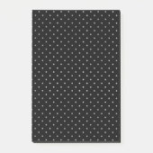 水玉模様の黒クリック色カスタマイズ ポストイット (正面)