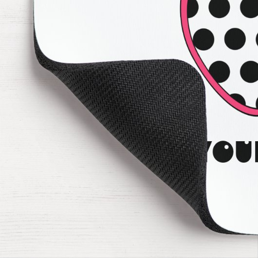 水玉模様のAppleの先生 マウスパッド (コーナー)