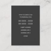 水玉模様のEleganteの灰色 名刺 (裏面)