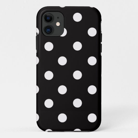 水玉模様のIphone背部および白い5の箱 Case-Mate iPhoneケース (裏面)