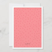 水玉模様のNuber 8の招待状 招待状 (裏面)