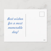 水玉模様はがき（デニムブルー&オレンジ） シーズンポストカード (裏面)