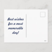 水玉模様はがき（ネイビーブルー&ライムグリーン） シーズンポストカード (裏面)