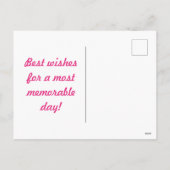 水玉模様はがき（ブラック&ネオンピンク） シーズンポストカード (裏面)