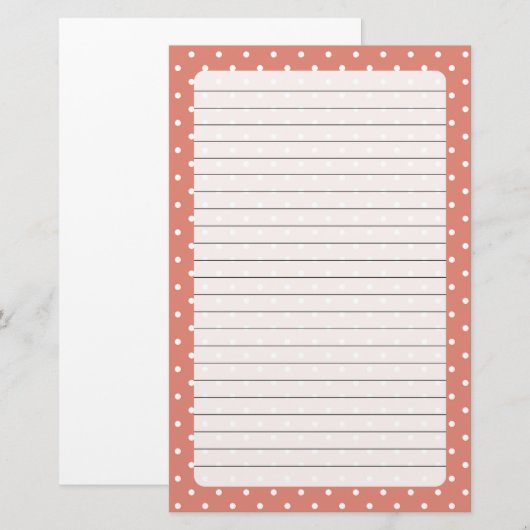 水玉模様ひな形 便箋 (正面/裏面)