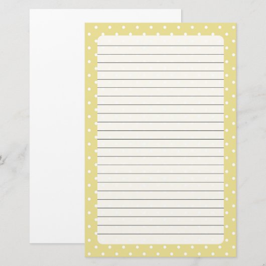 水玉模様ひな形 便箋 (正面/裏面)