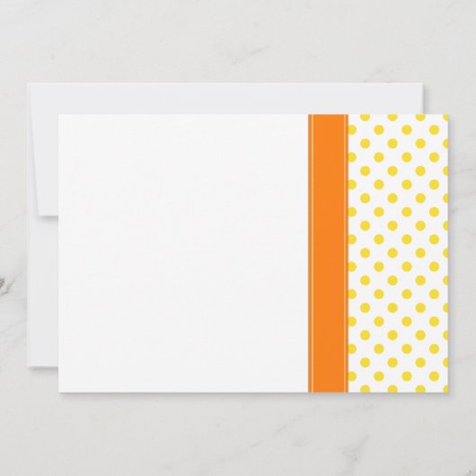 水玉模様ひまわり結婚式招待状 招待状 (裏面)