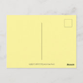 水玉模様めんかわいいチキンカラフルポートレート ポストカード (裏面)