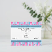 水玉模様をテーマにしたバースデーパーティ招待状 招待状 (スタンド正面)