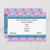 水玉模様をテーマにしたバースデーパーティ招待状 招待状 (正面/裏面)