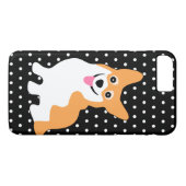 水玉模様を持つかわいく小さいペンブロークのウェルシュコーギー Case-Mate iPhoneケース (裏面(横))