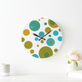 水玉模様アクリル壁時計 ラージ壁時計 (ホーム)