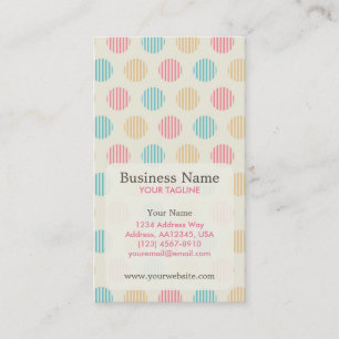 水玉模様アポイントメント名刺 予約カード