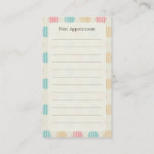 水玉模様アポイントメント名刺 予約カード (裏面)