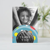水玉模様インナーチューブサマーキッズサンキュー サンキューカード (スタンド正面)