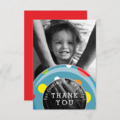 水玉模様インナーチューブサマーキッズサンキュー サンキューカード (正面/裏面)