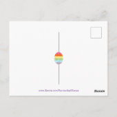 水玉模様イースター招待状ポストカード ポストカード (裏面)