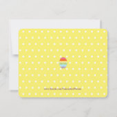 水玉模様イースター 招待状 (裏面)