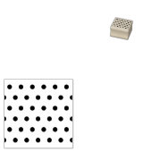 水玉模様ウッドスタンプ（プラム&シルバー） ラバースタンプ (押印)