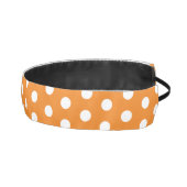 水玉模様オレンジとホワイトパターン アスレチックヘッドバンド (右)