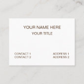 水玉模様オレンジブラウン水玉模様 名刺 (裏面)