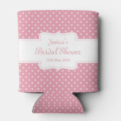 水玉模様オンピンク – ブライダルシャワー 缶クーラー (裏面)