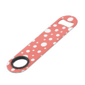 水玉模様オンリビングコーラル スピード栓抜き (正面アングル)