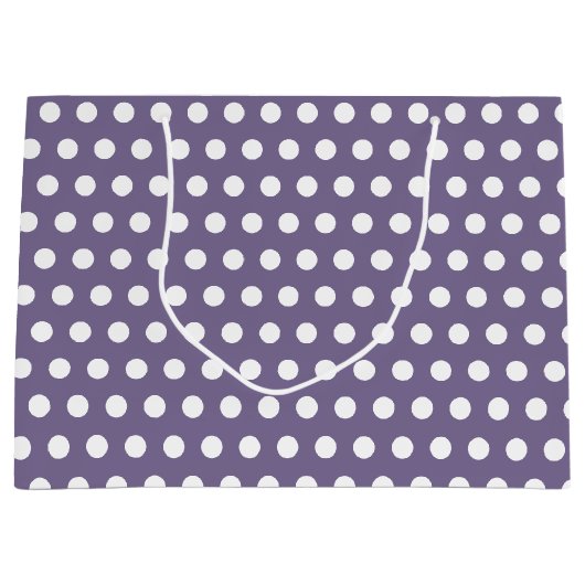 水玉模様オン緑 ラージペーパーバッグ (正面)