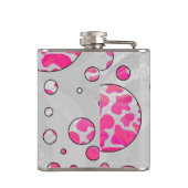 水玉模様カウピンクとホワイト フラスク (裏面)