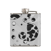 水玉模様カウブラックアンドホワイトプリント フラスク (裏面)