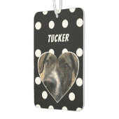 水玉模様カスタムドッグの名前 カーエアーフレッシュナー (左)