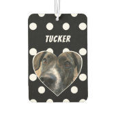 水玉模様カスタムドッグの名前 カーエアーフレッシュナー (裏面)