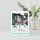 水玉模様カスタム写真 招待状 (スタンド正面)