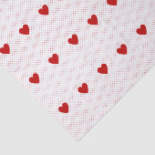 水玉模様カスタム赤白背景モノグラム 薄葉紙 (詳細)