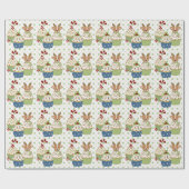 水玉模様カップケーキクリスマス ラッピングペーパー (フラット)