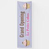 水玉模様カップケーキビジネスカスタムバナー 横断幕 (縦)