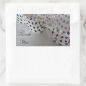 水玉模様カップケーキライナー 長方形シール (バッグ)