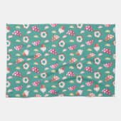 水玉模様カップズケーキドヌートレモンズグレープフルーツ キッチンタオル (横)