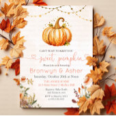 水玉模様カボチャフローラベビーシャワー 招待状