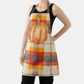 水玉模様カボチャon格子状秋エプロン エプロン (インサイチュ)