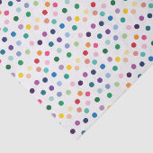 水玉模様カラフルアートパターンOn鮮明な白 薄葉紙 (詳細)