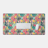 水玉模様カラフルサボテン模様 デスクマット (キーボード&マウス)