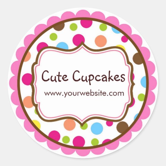 水玉模様カラフルシール ラウンドシール (正面)