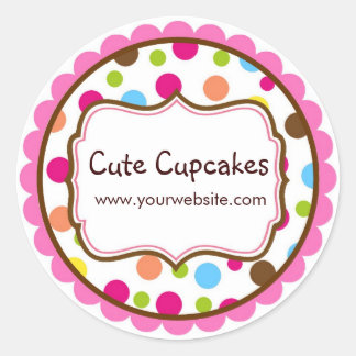 水玉模様カラフルシール ラウンドシール