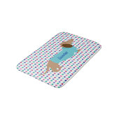 水玉模様カラフルダックスシャンドバスマット バスマット (アングル)