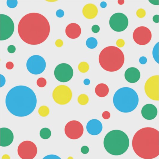 水玉模様カラフルビニールステッカー、SIzeを選択 シール (正面)