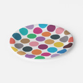 水玉模様カラフルベビーシャワー誕生日パーティー ペーパープレート (アングル)
