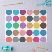 水玉模様カラフルベビーシャワー誕生日 薄葉紙 (クラフト)