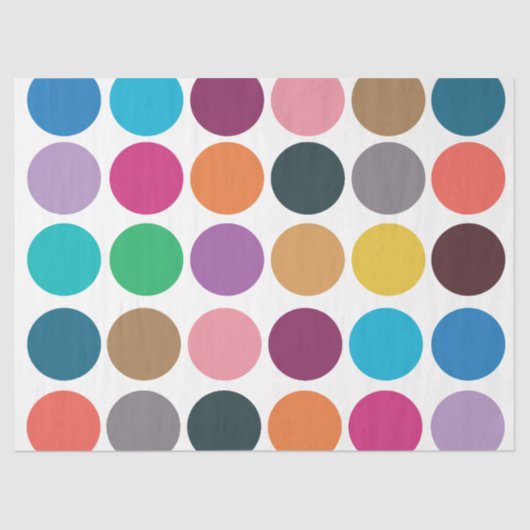 水玉模様カラフルベビーシャワー誕生日 薄葉紙 (正面)